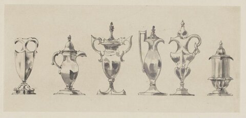 Sketches of Six Silver Vessels