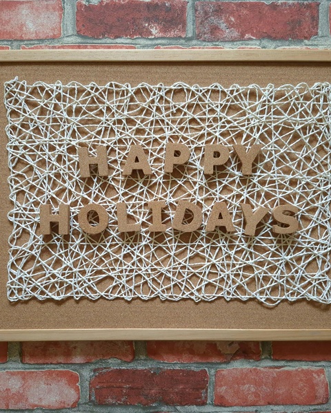 Handmade Happy Holidays Sign