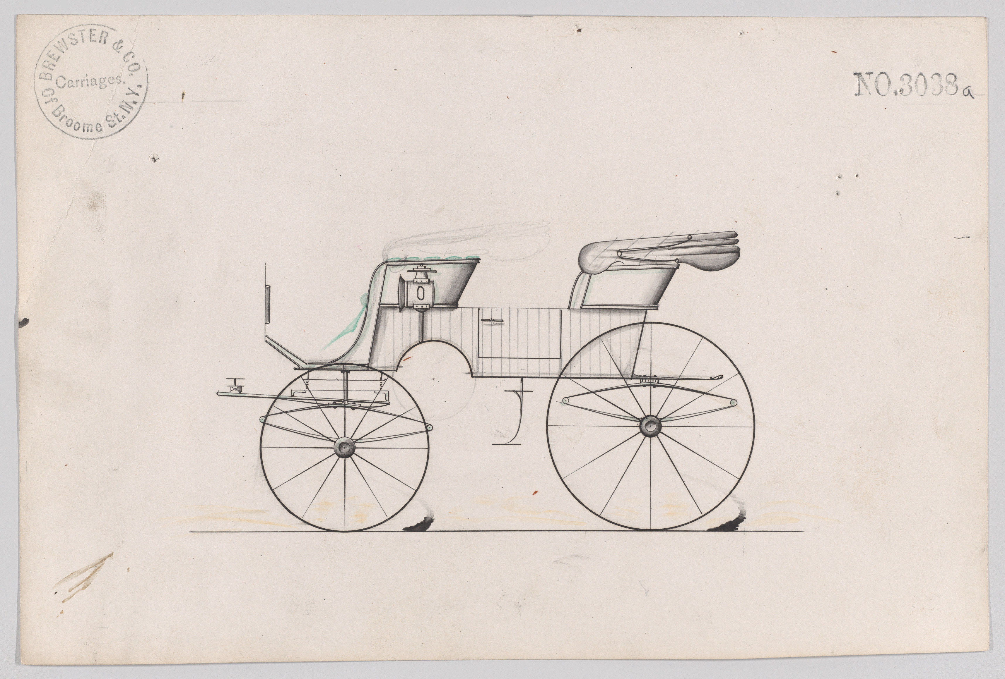Vintage Carriage Design Drawing