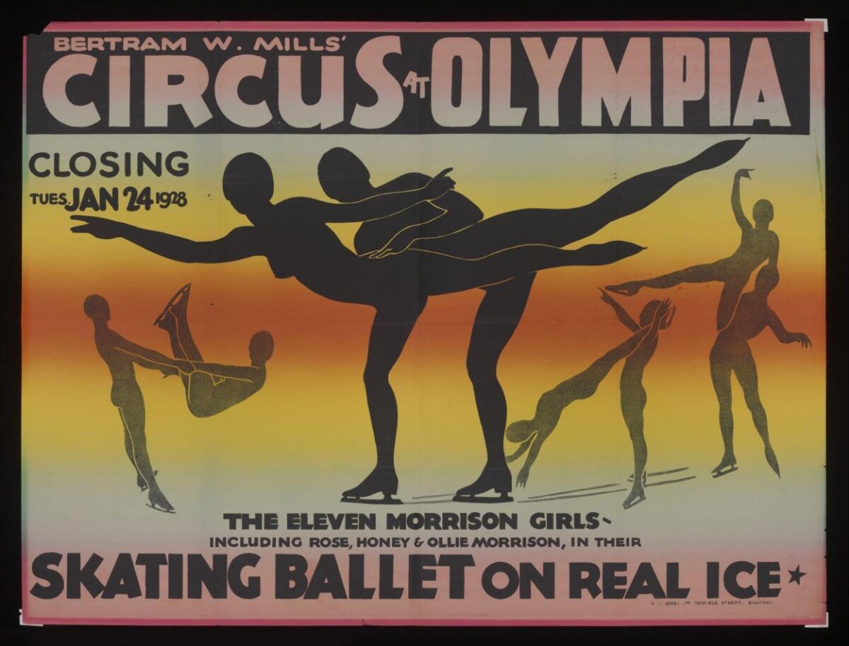1928 Circus Skating Ballet Poster