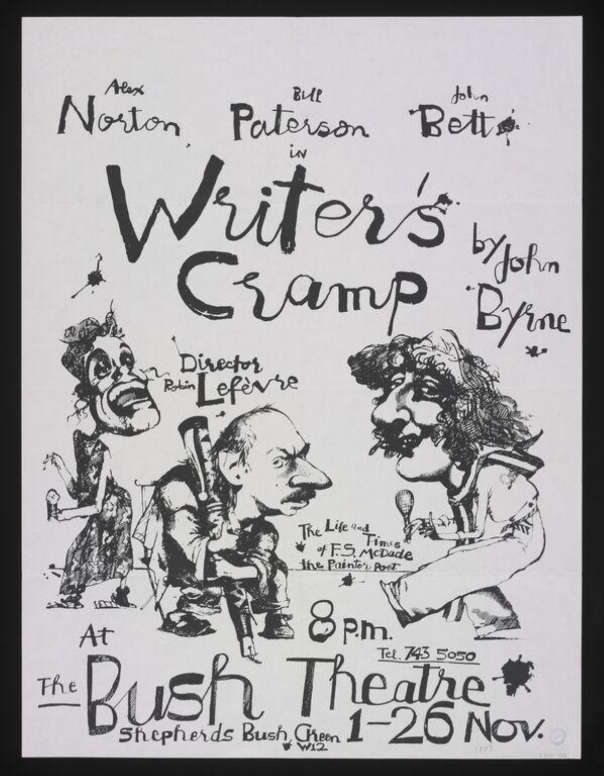 Writer's Cramp Theatre Play Poster