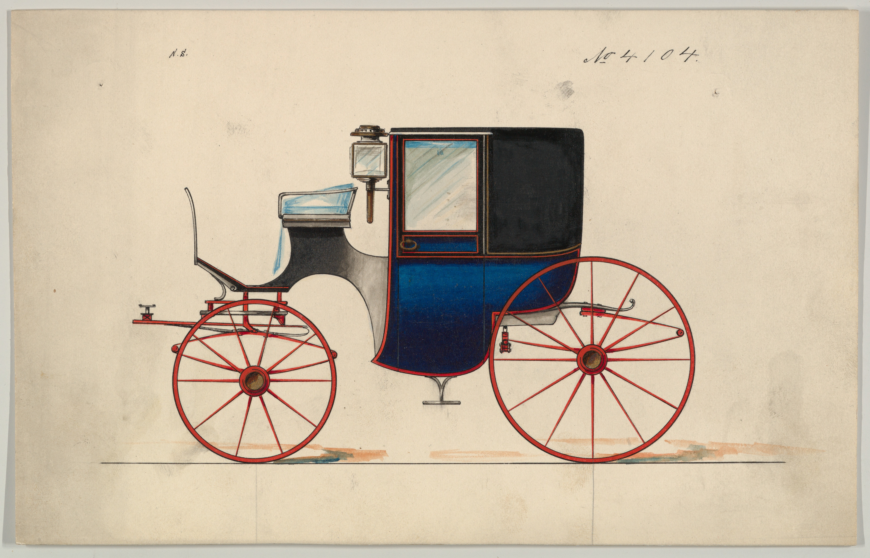 Vintage Carriage Design Drawing
