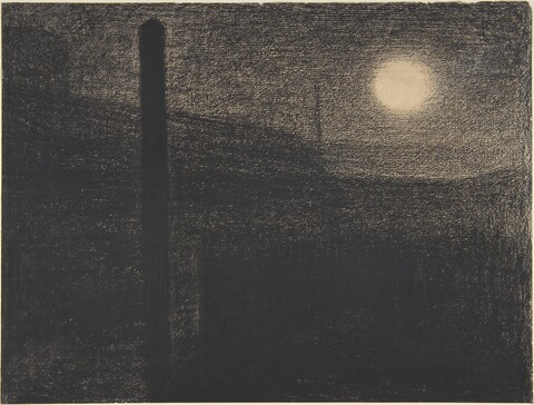 Night Landscape with Moon