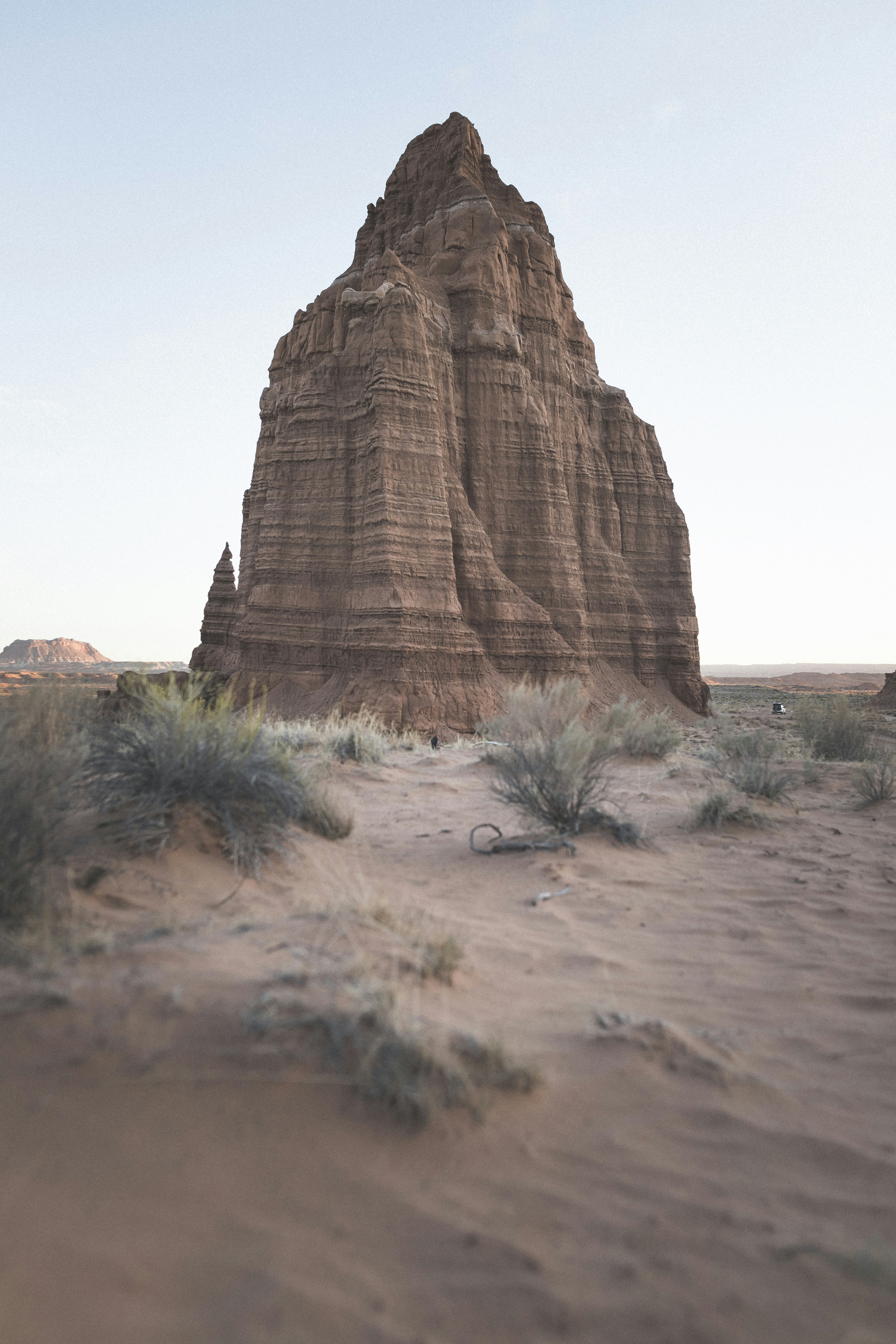 Tall Layered Desert Rock Spire