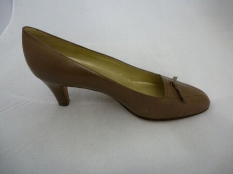 Tan Leather High Heel Pump