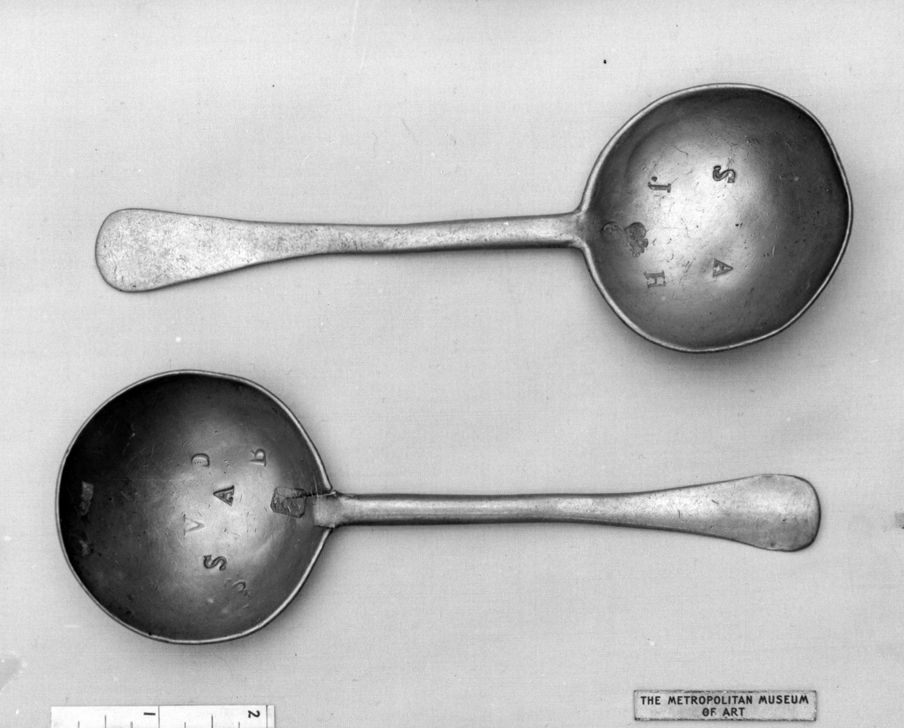 Two Antique Pewter Spoons
