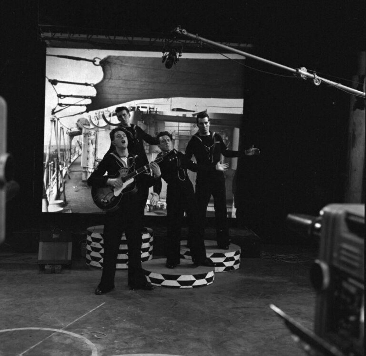 Early TV Filming of Sailor Band Performance