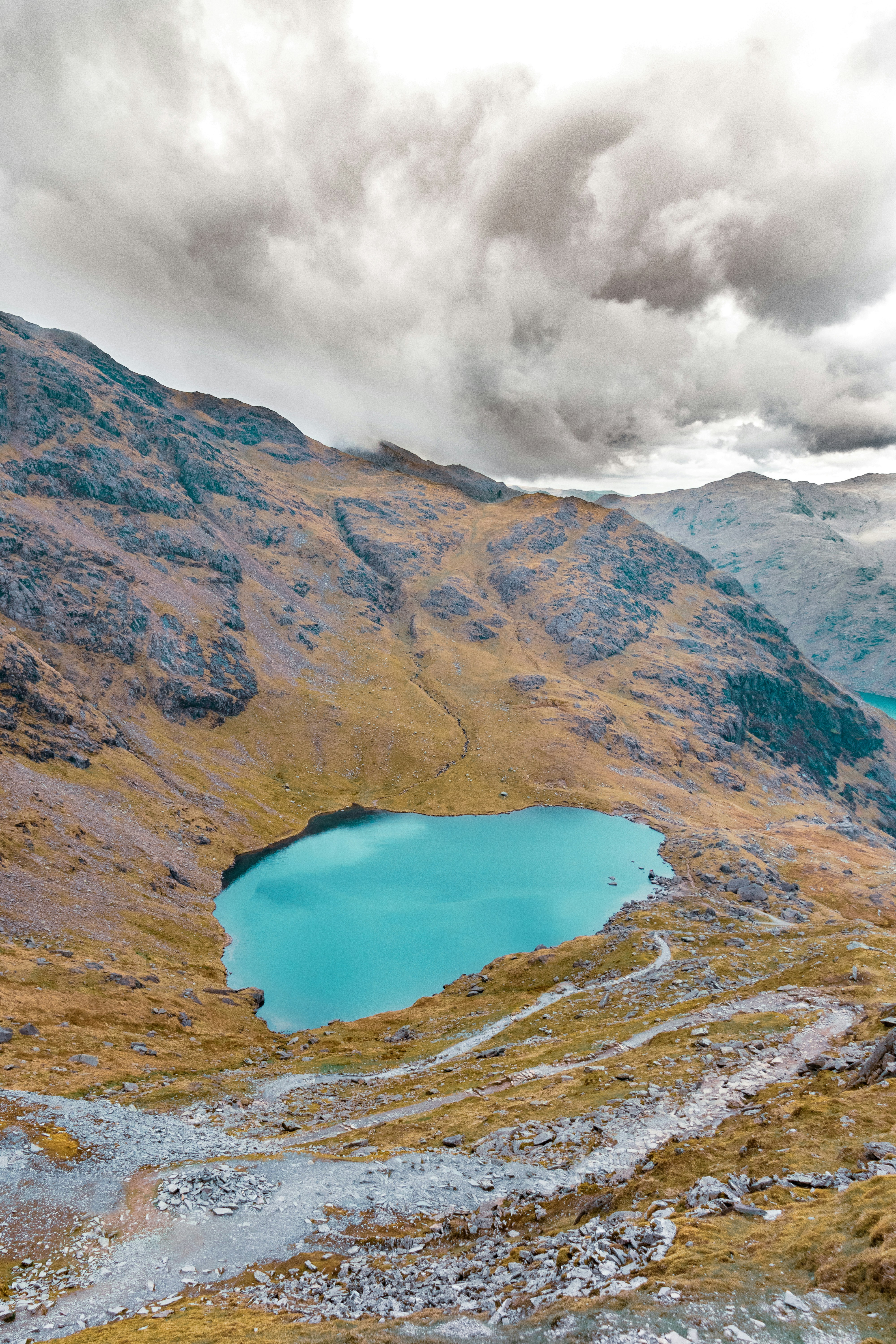 Turquoise Lake in Mountain Valley