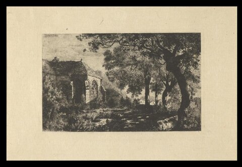 Abandoned Chapel Woodland Etching