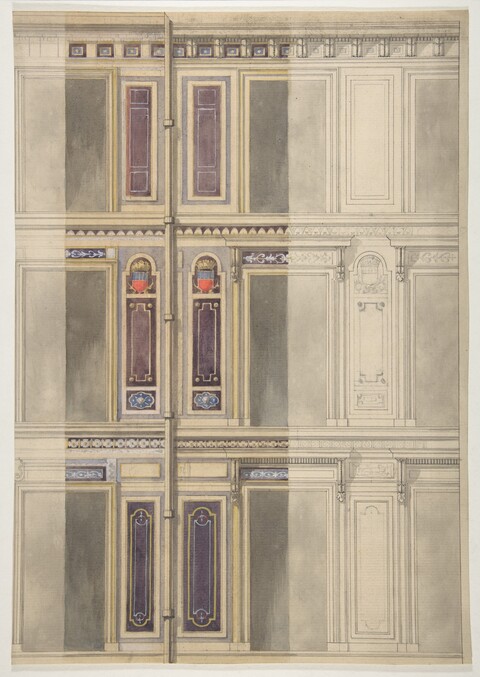Classical Interior Wall Design Drawing