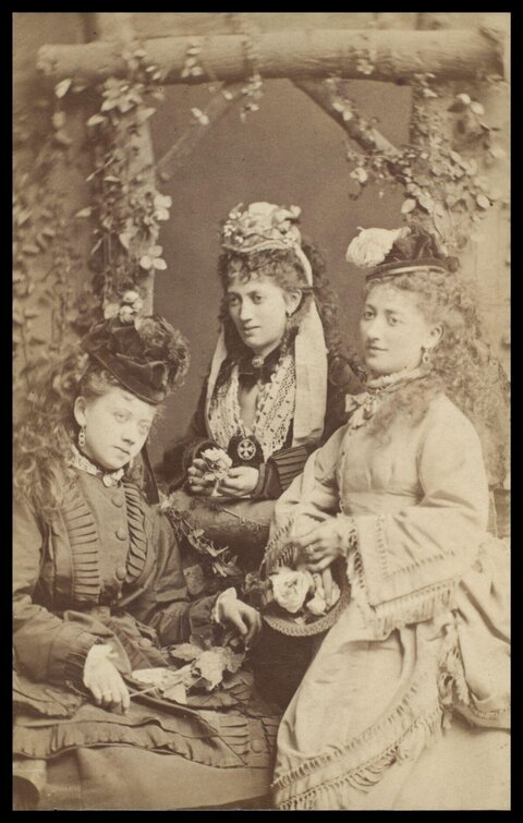 Vintage Portrait of Three Victorian Women