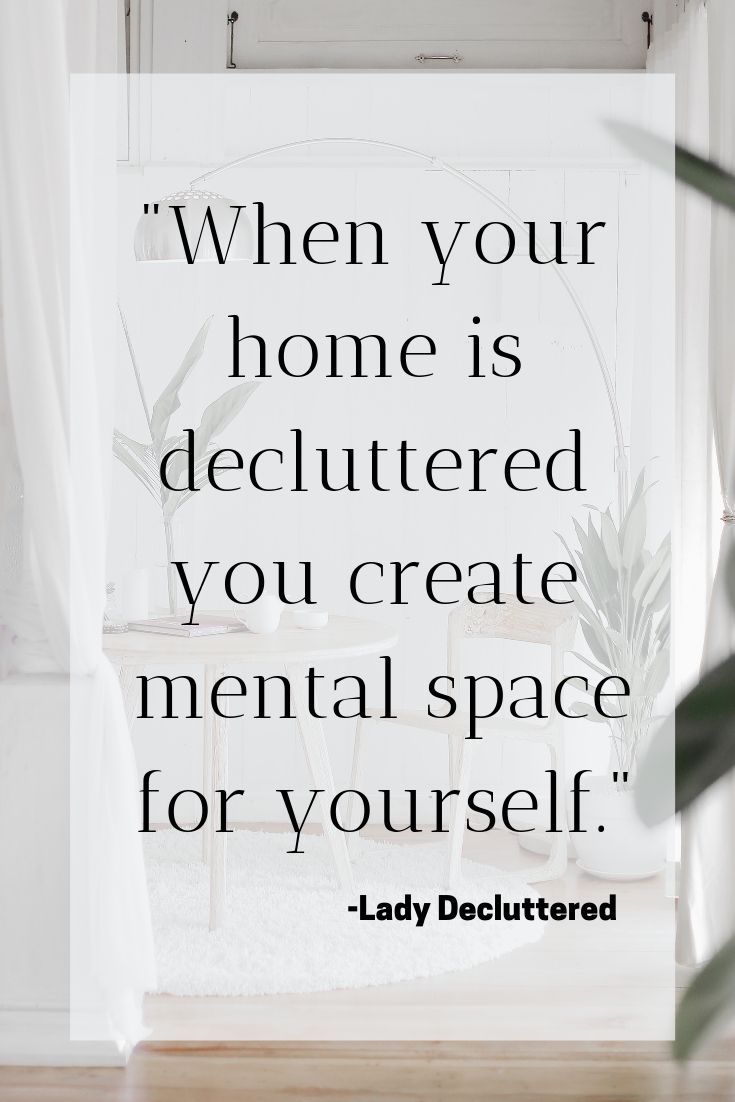 Quote About Decluttering Your Home