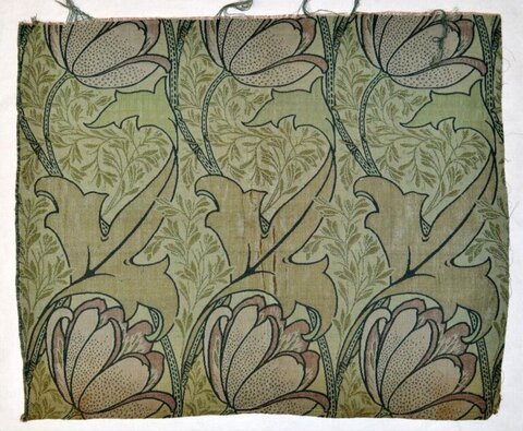 Vintage Floral Patterned Textile