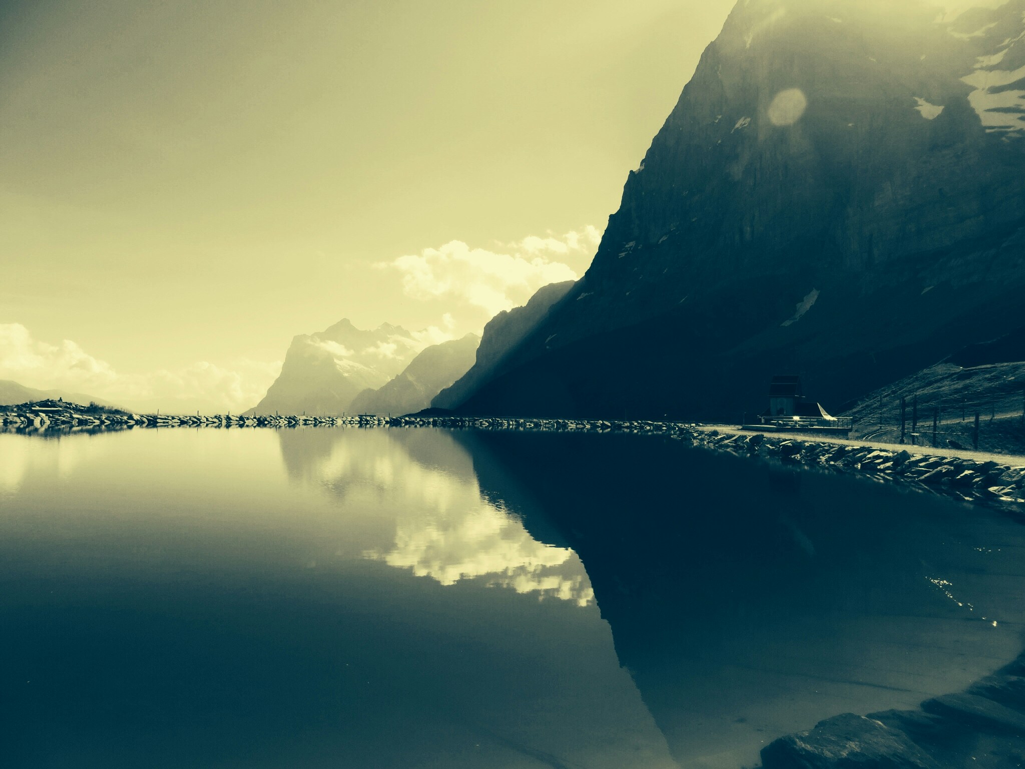 Calm Mountain Lake Reflection