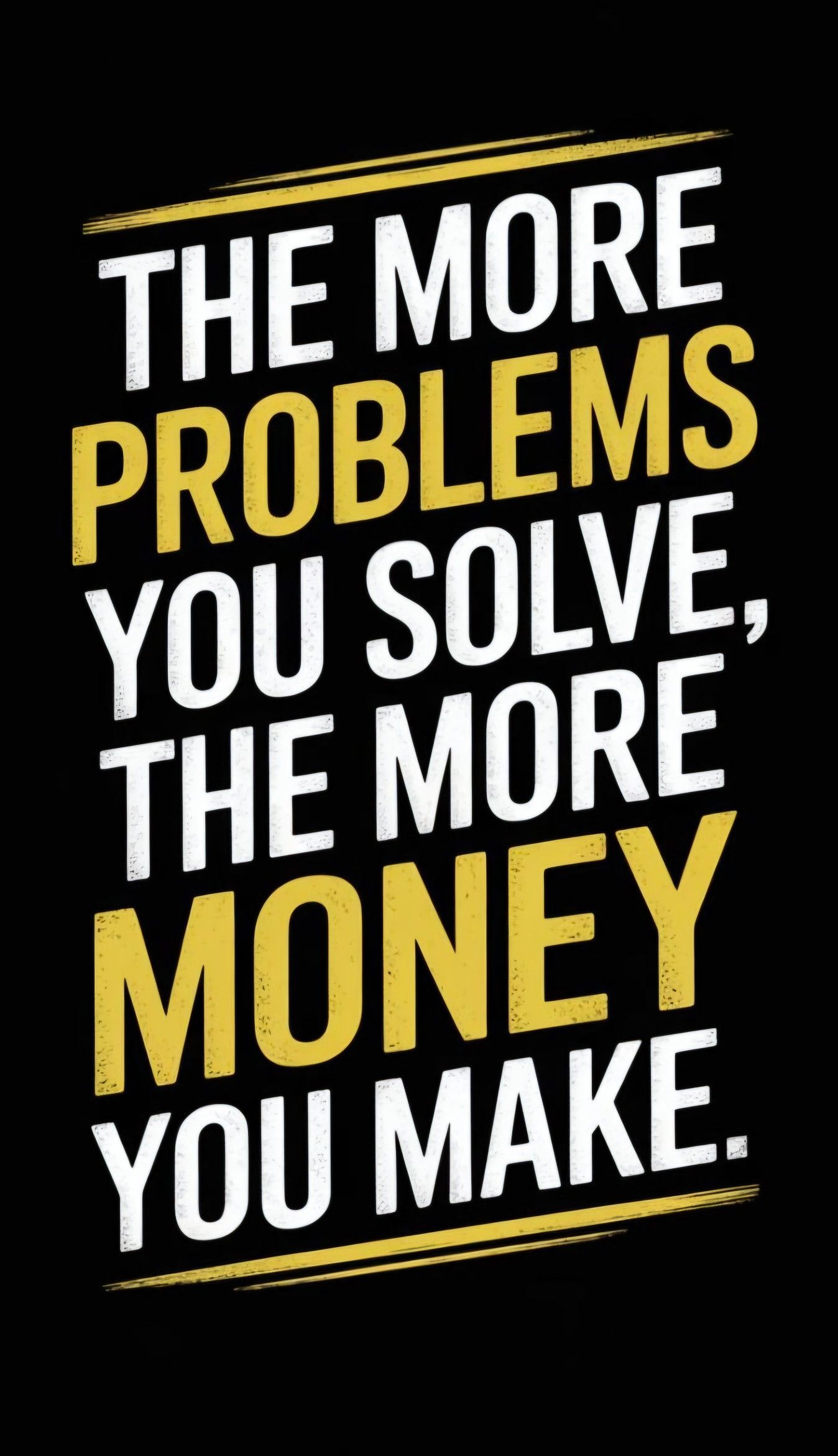 Motivational Quote on Problem Solving and Money
