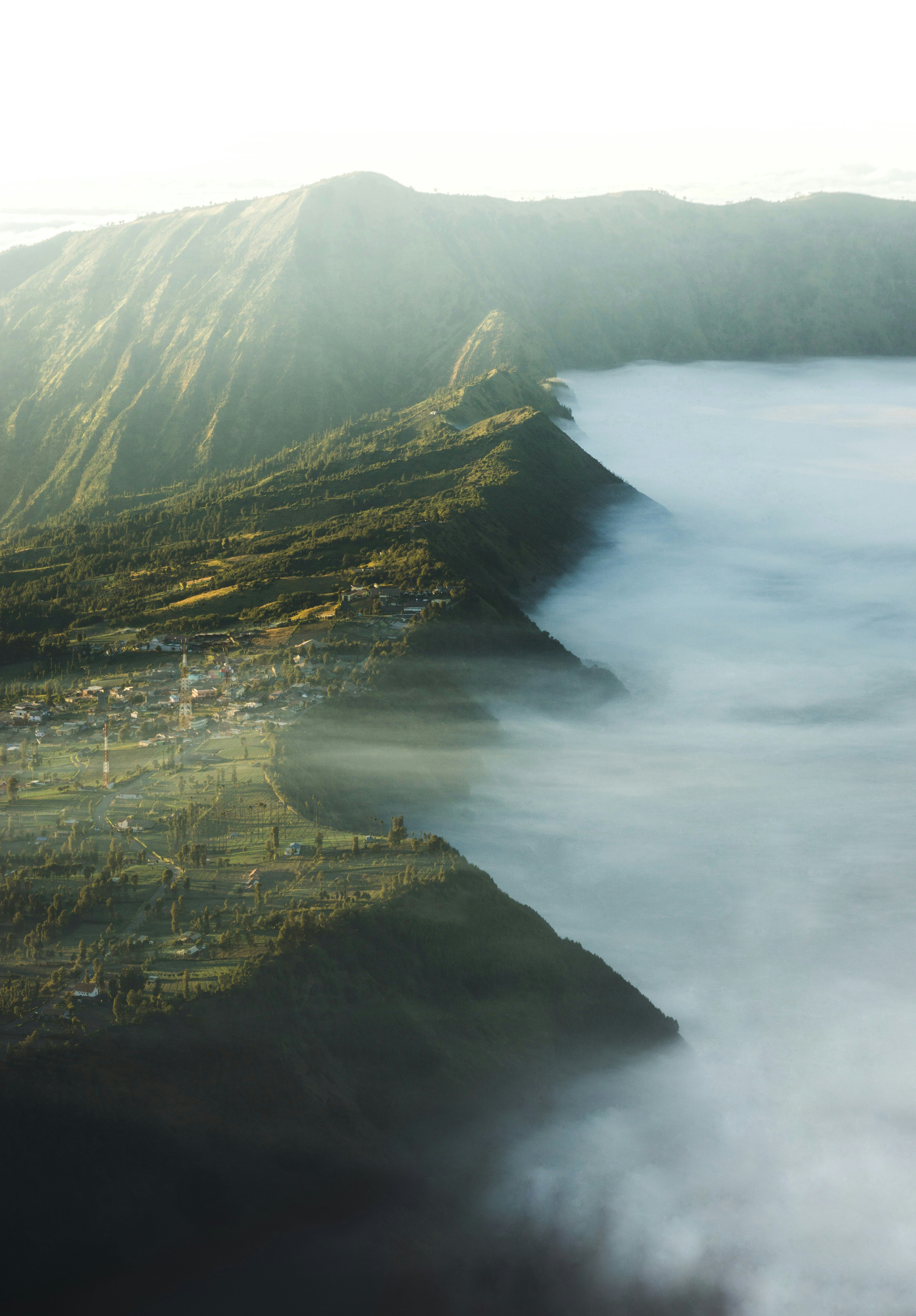Mountain Village Above Cloud Sea