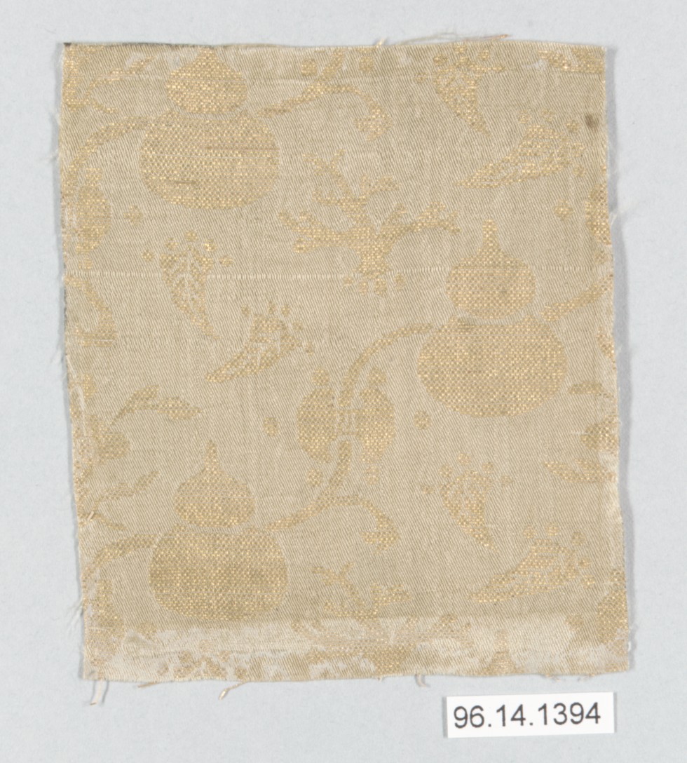 Gourd Pattern Woven Fabric Fragment