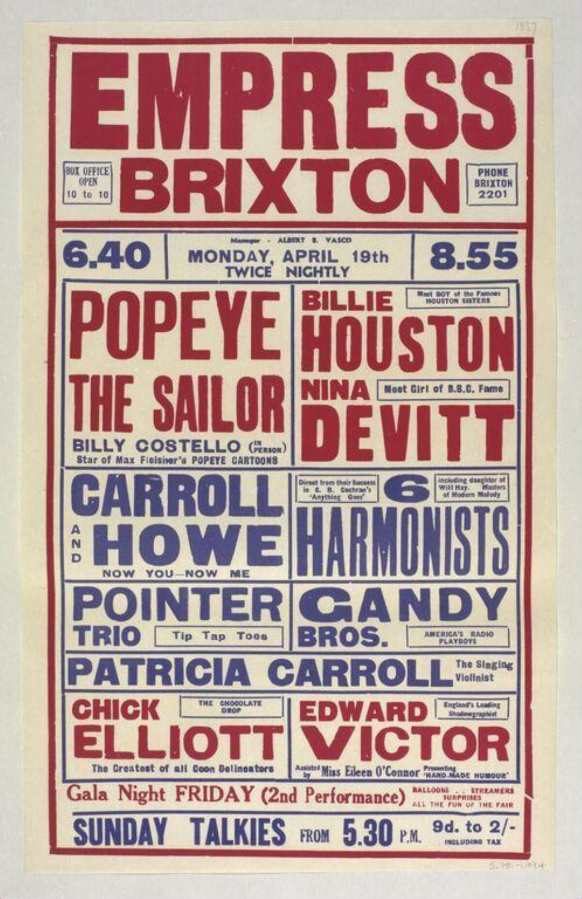 Empress Brixton Variety Show Poster