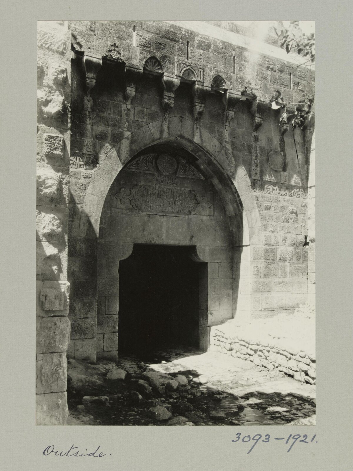 Exterior of Historic Arched Stone Gate
