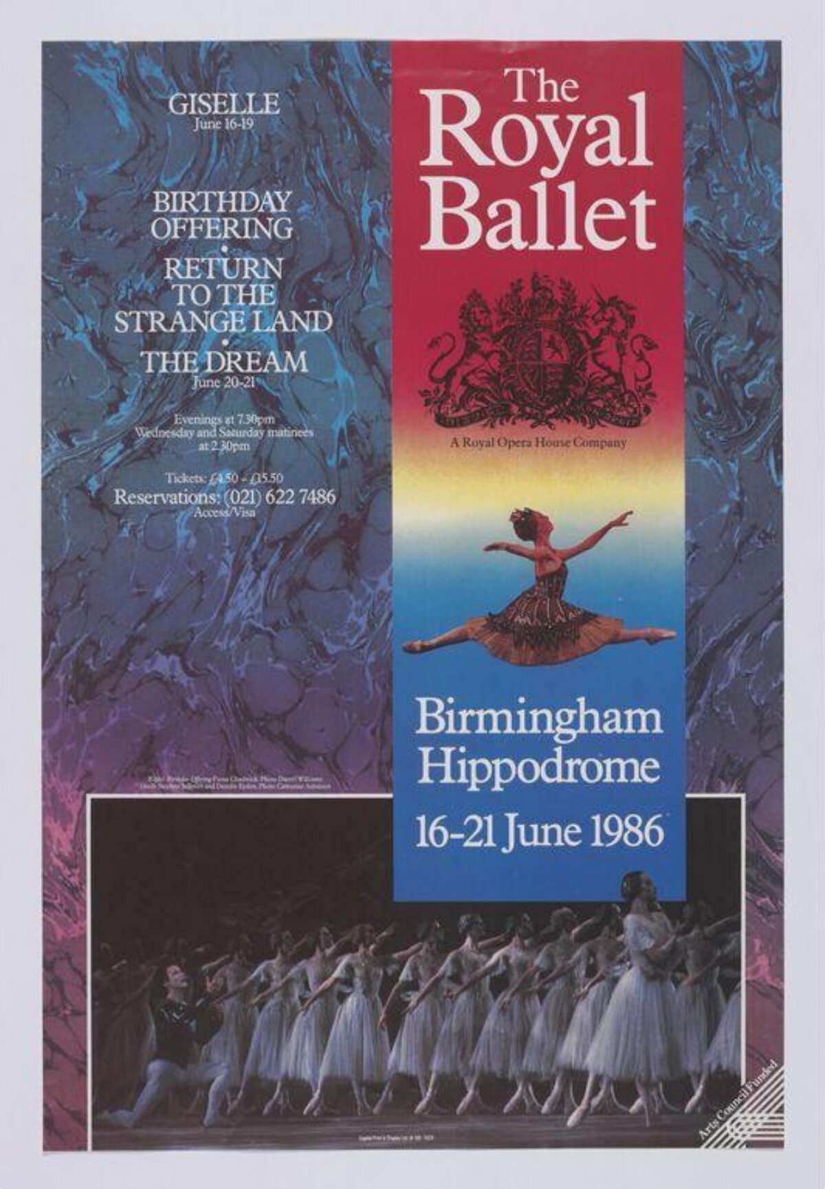 1986 Royal Ballet Performance Poster