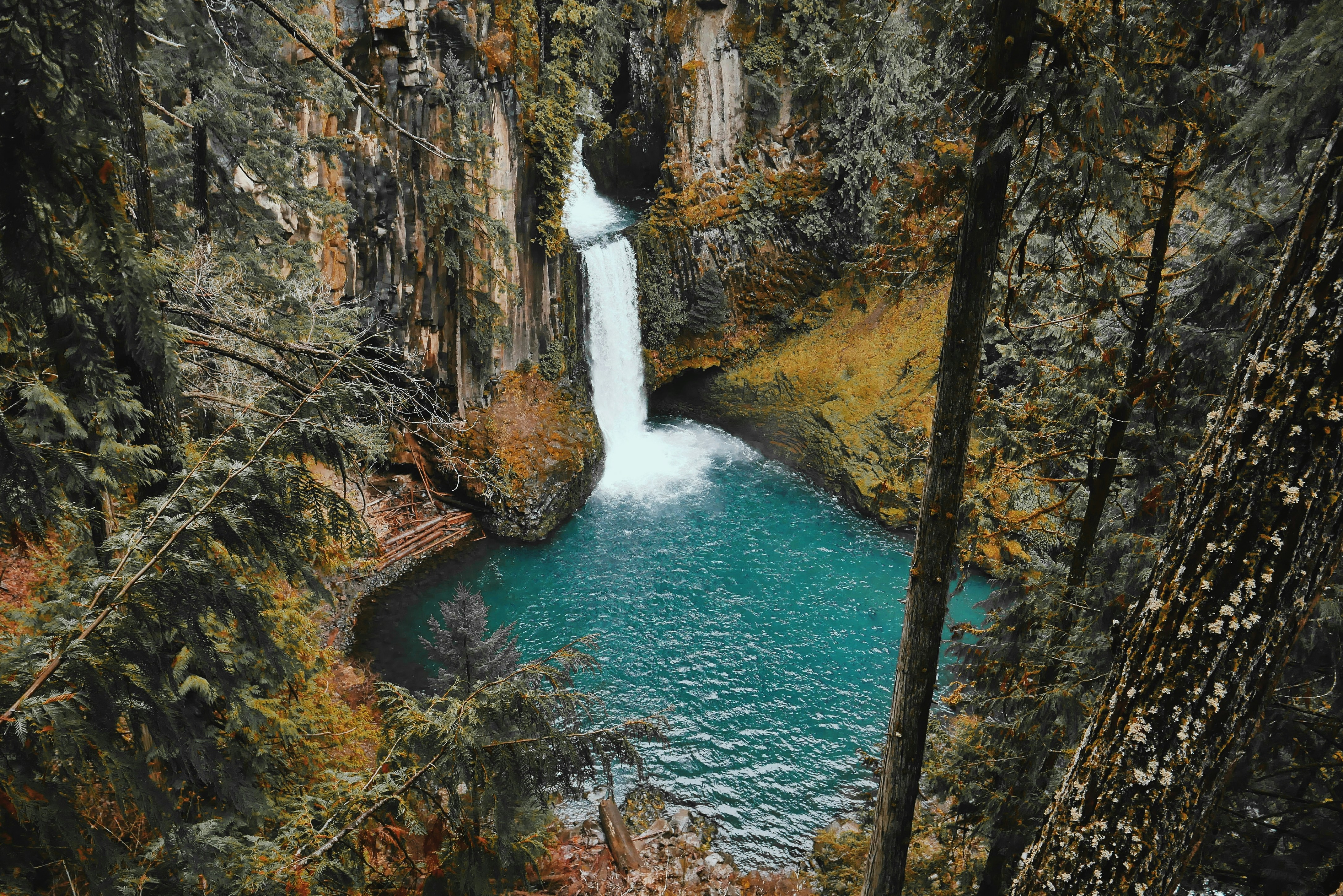 Canyon Waterfall and Turquoise Pool