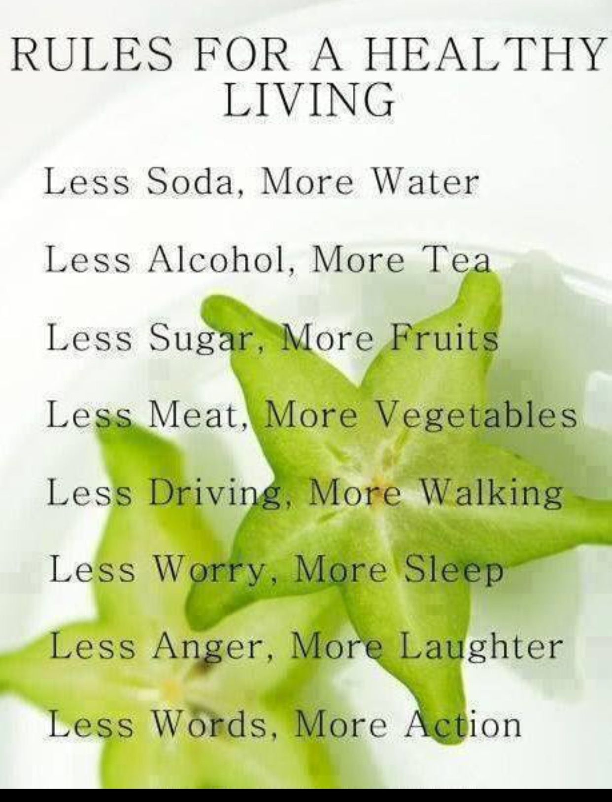 Rules for Healthy Living