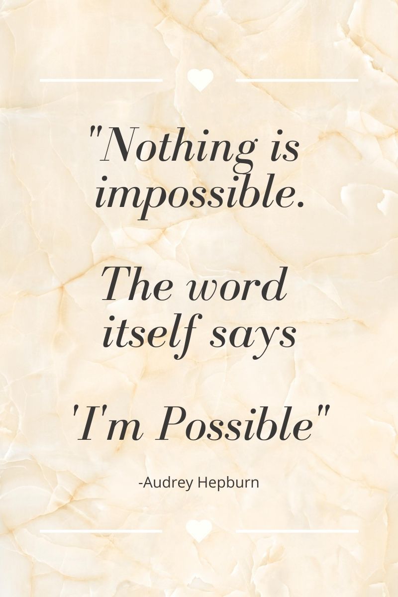 Audrey Hepburn Inspirational Quote