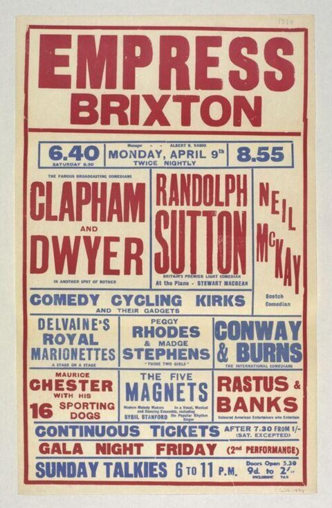 Vintage Empress Brixton Show Poster
