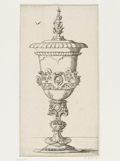 Engraved Ornate Covered Goblet