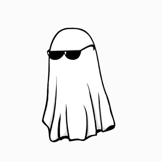 Cool Ghost Wearing Sunglasses — Stickers