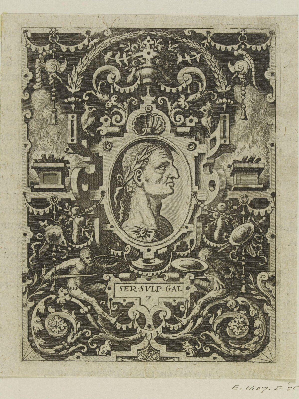 Engraved Portrait of Emperor Galba