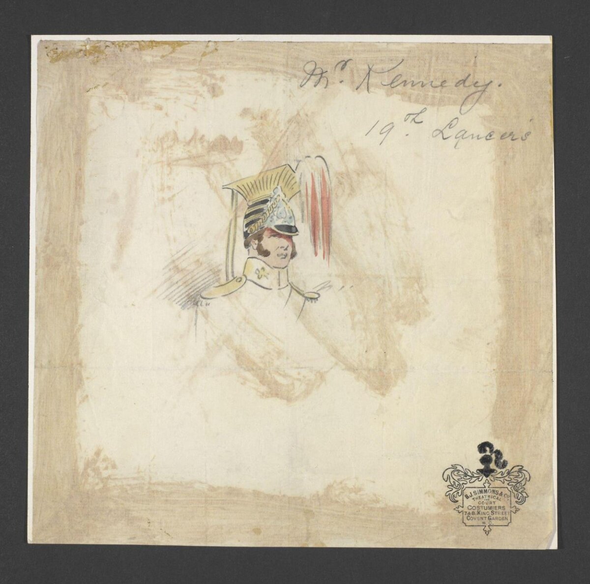 19th Lancers Officer Costume Sketch