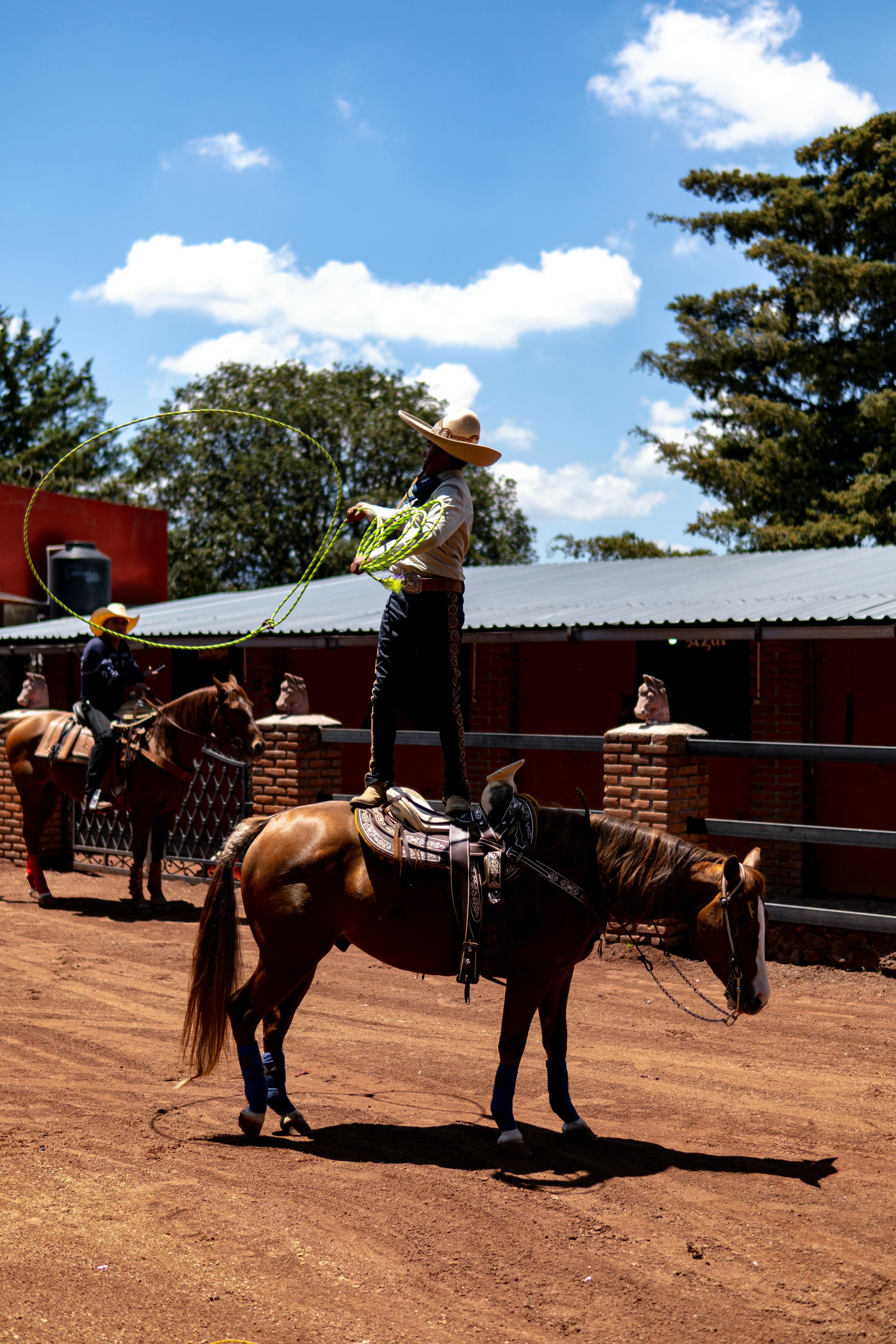 Charro Rope Trick on Horseback