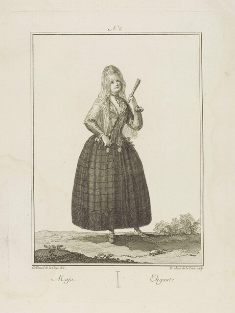 Engraving of an Elegant Maja