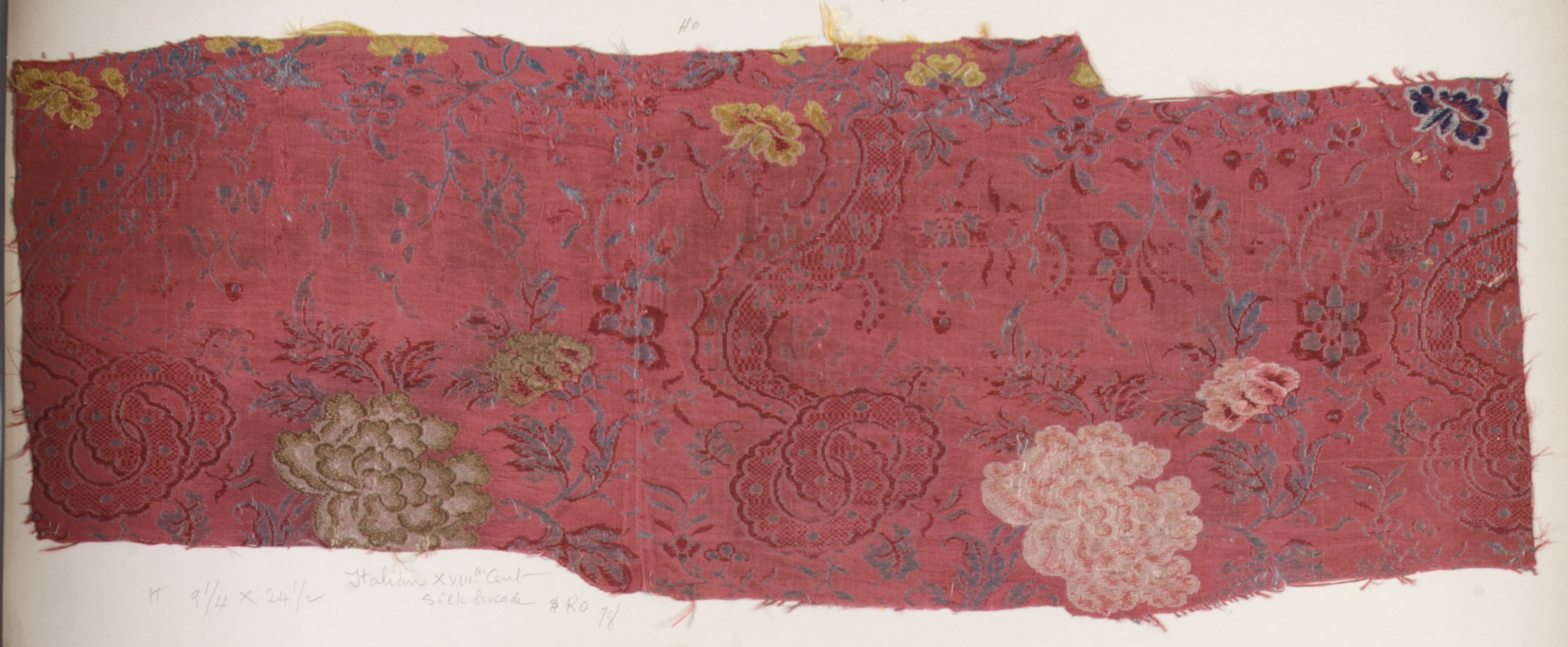 18th Century Italian Silk Brocade Fragment