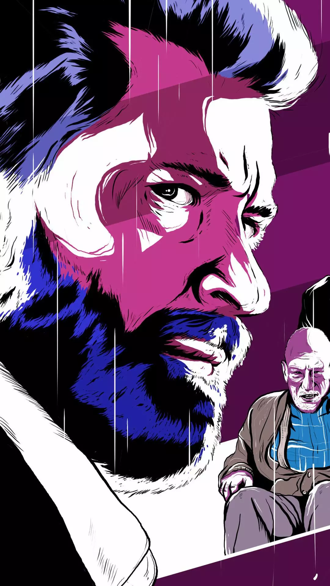 Comic Portrait of Two Older Men