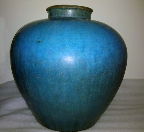 Antique Blue Glazed Porcelain Jar