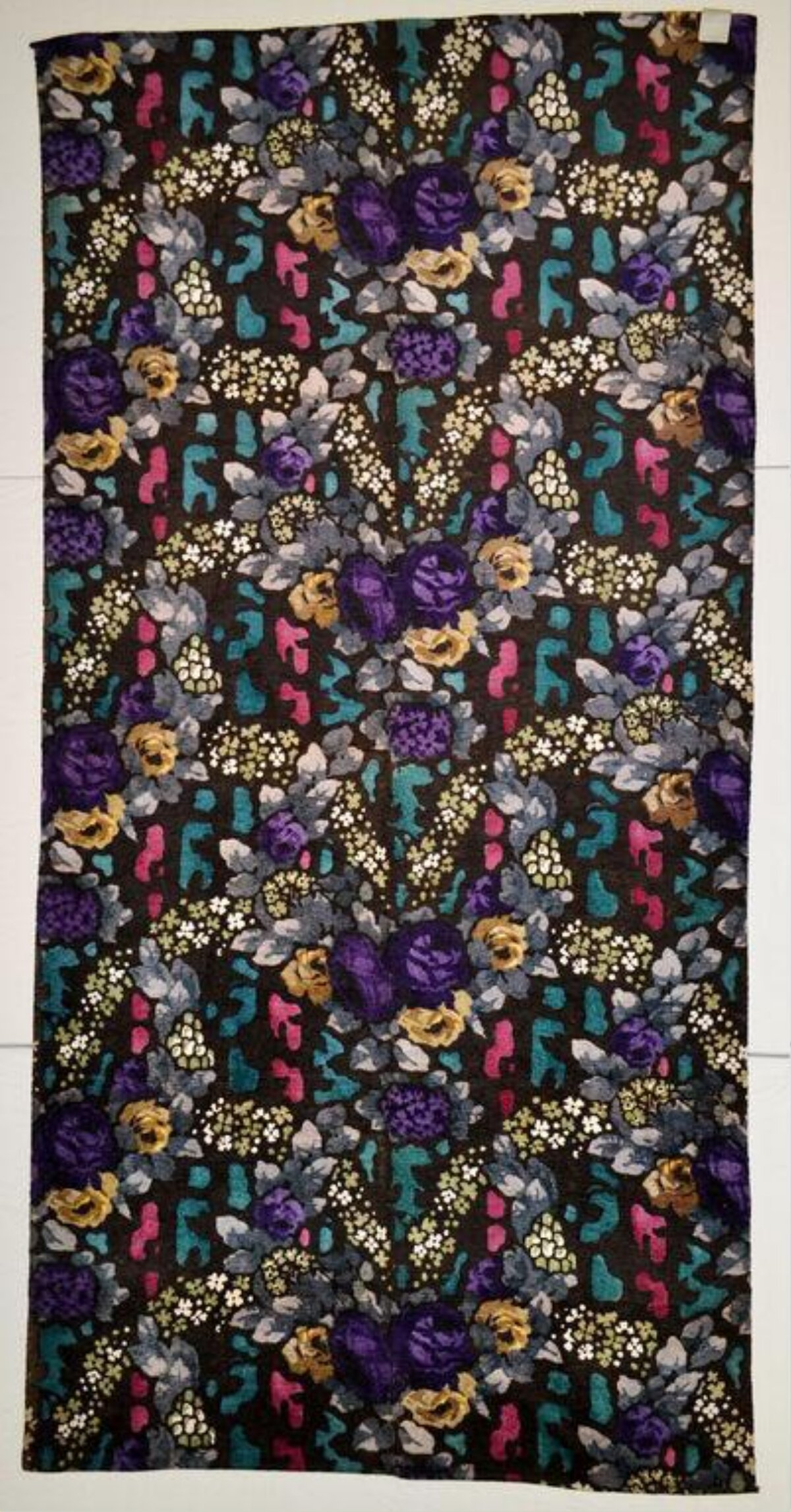 Dark Base Floral Print Fabric