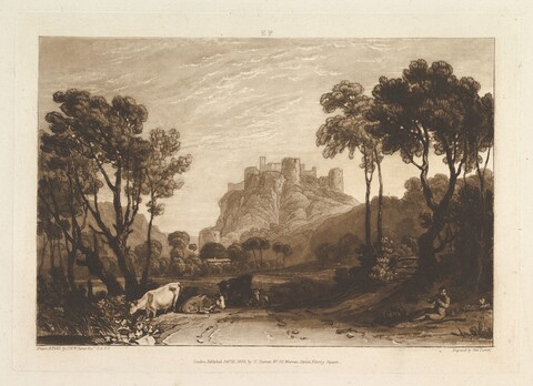Landscape with Hilltop Castle Ruin