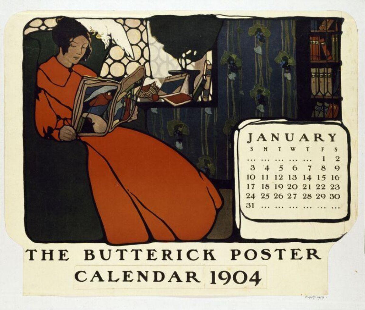 1904 Butterick January Calendar