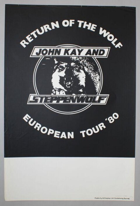 Steppenwolf 1980 European Tour Poster