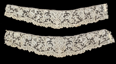 Pair of Vintage Floral Lace Strips