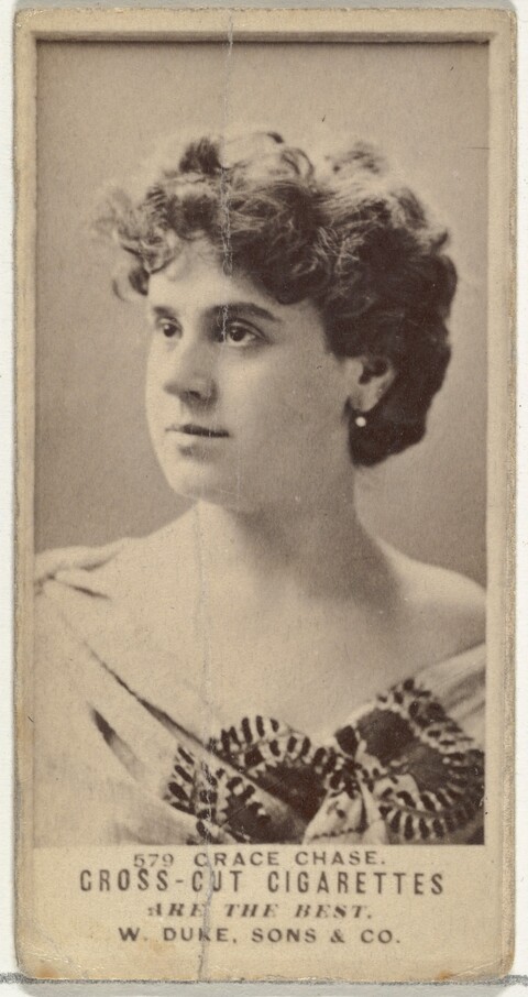 Vintage Cigarette Card Portrait of Grace Chase