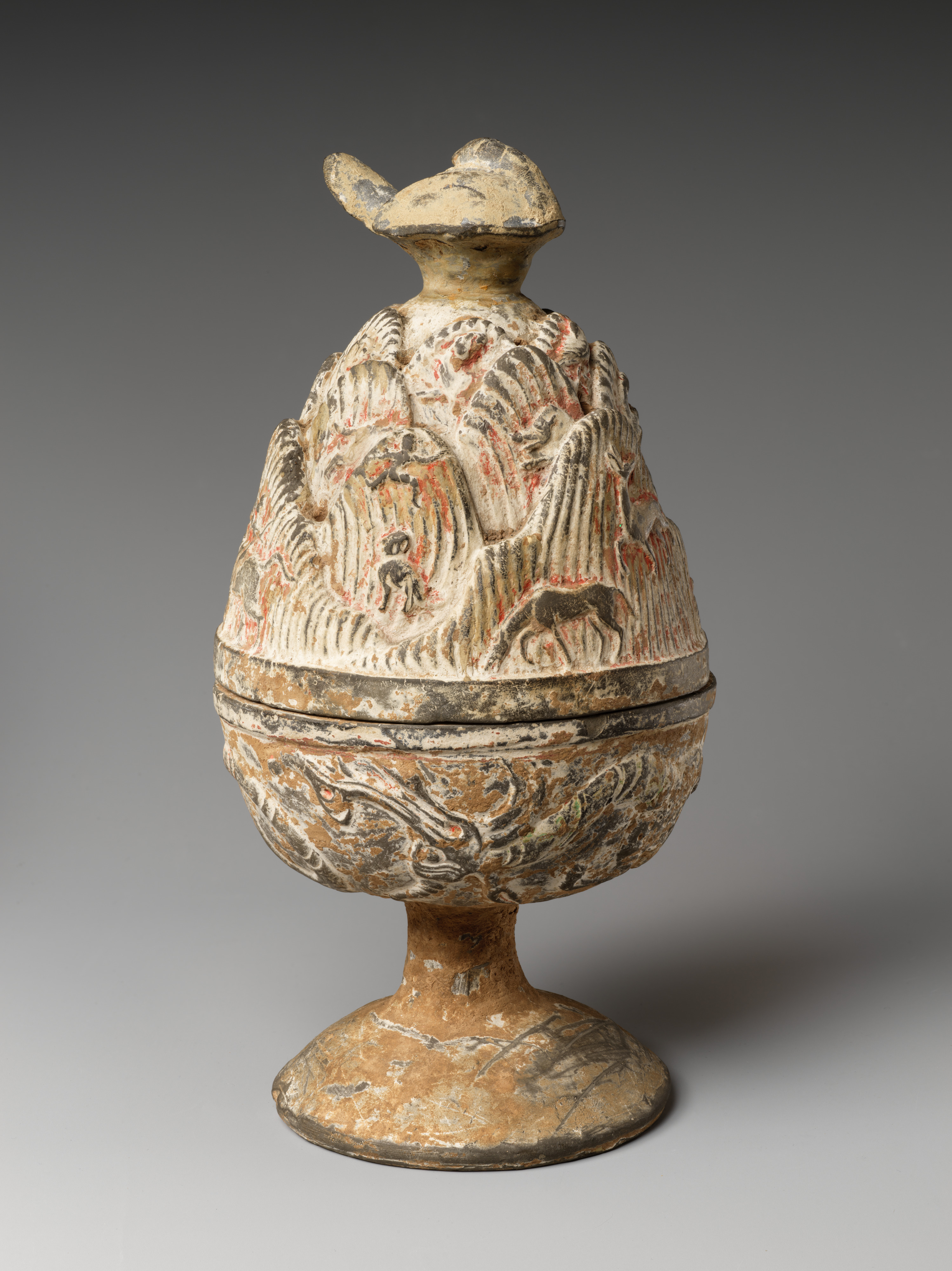Ancient Painted Pottery Hill Censer