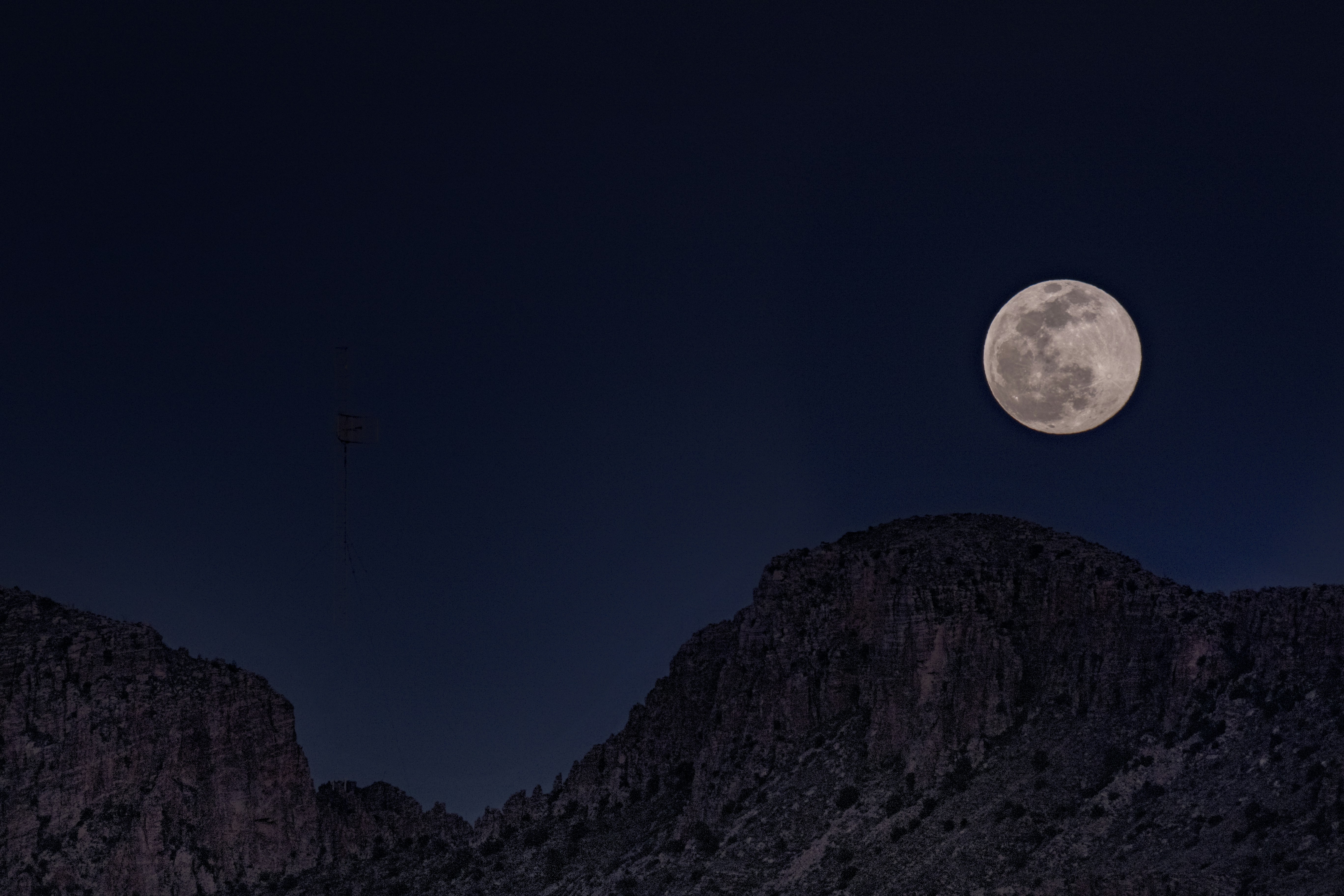 Full Moon Over Night Mountains