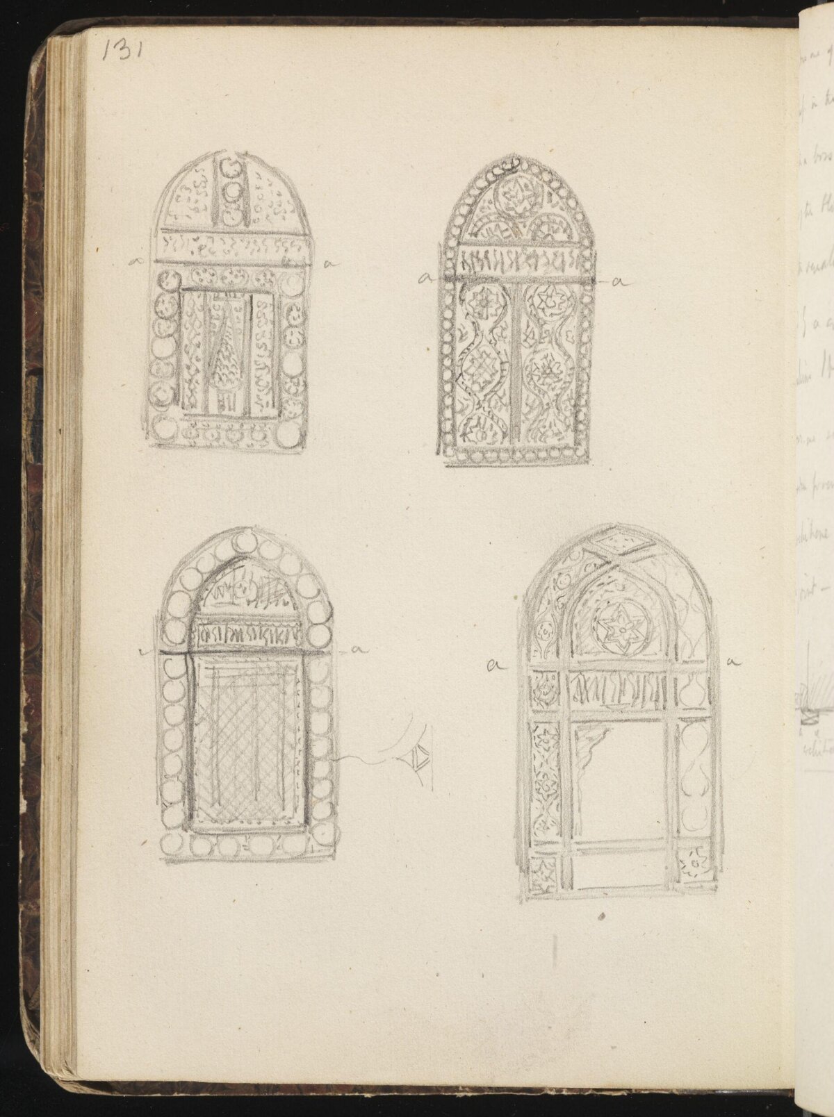 Four Arched Window Design Sketches