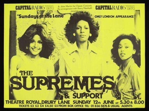 The Supremes London Concert Poster