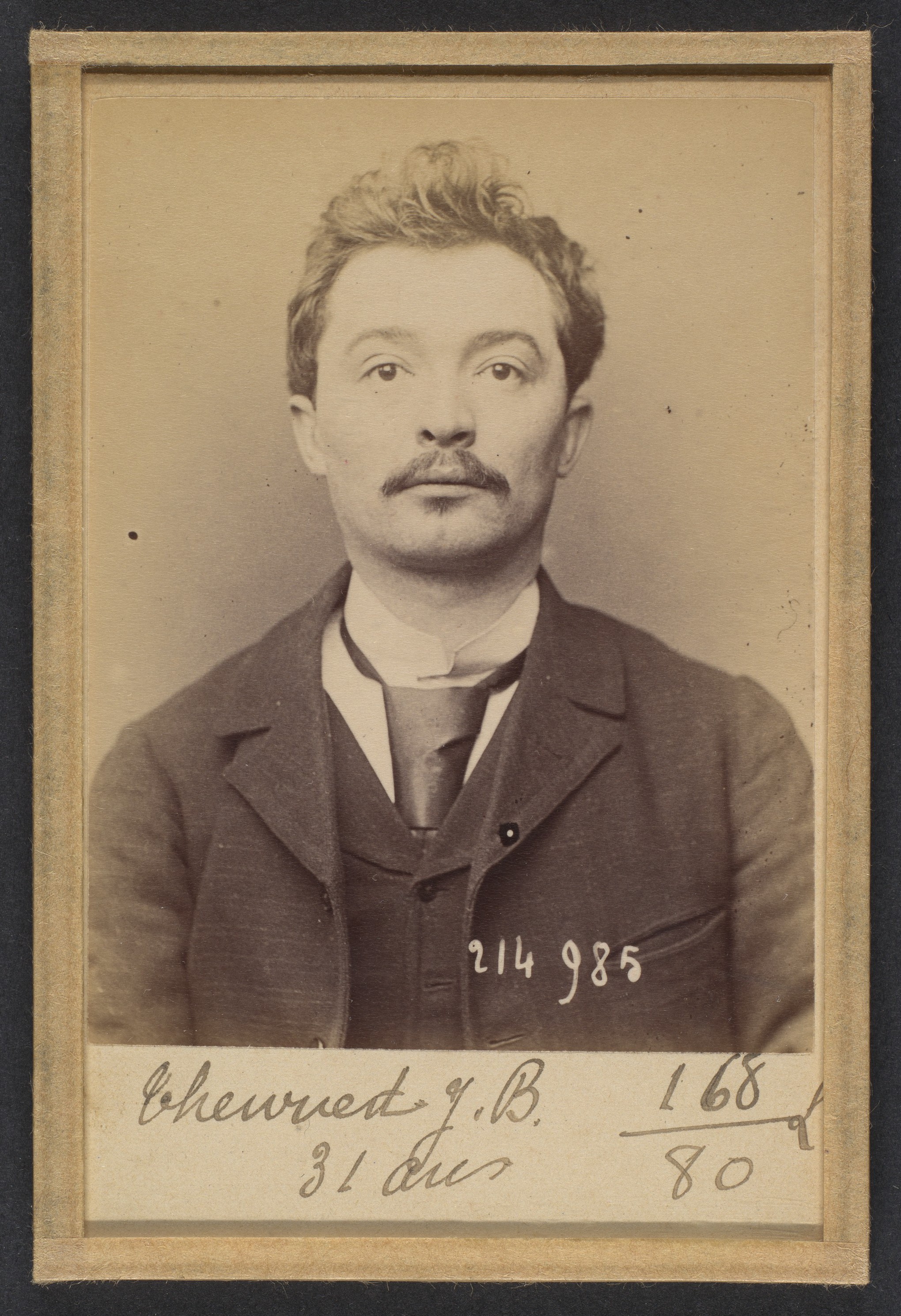 19th Century Mugshot Portrait of a Man