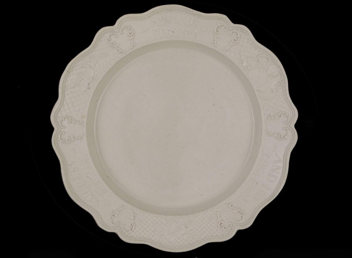 White Embossed Commemorative Plate