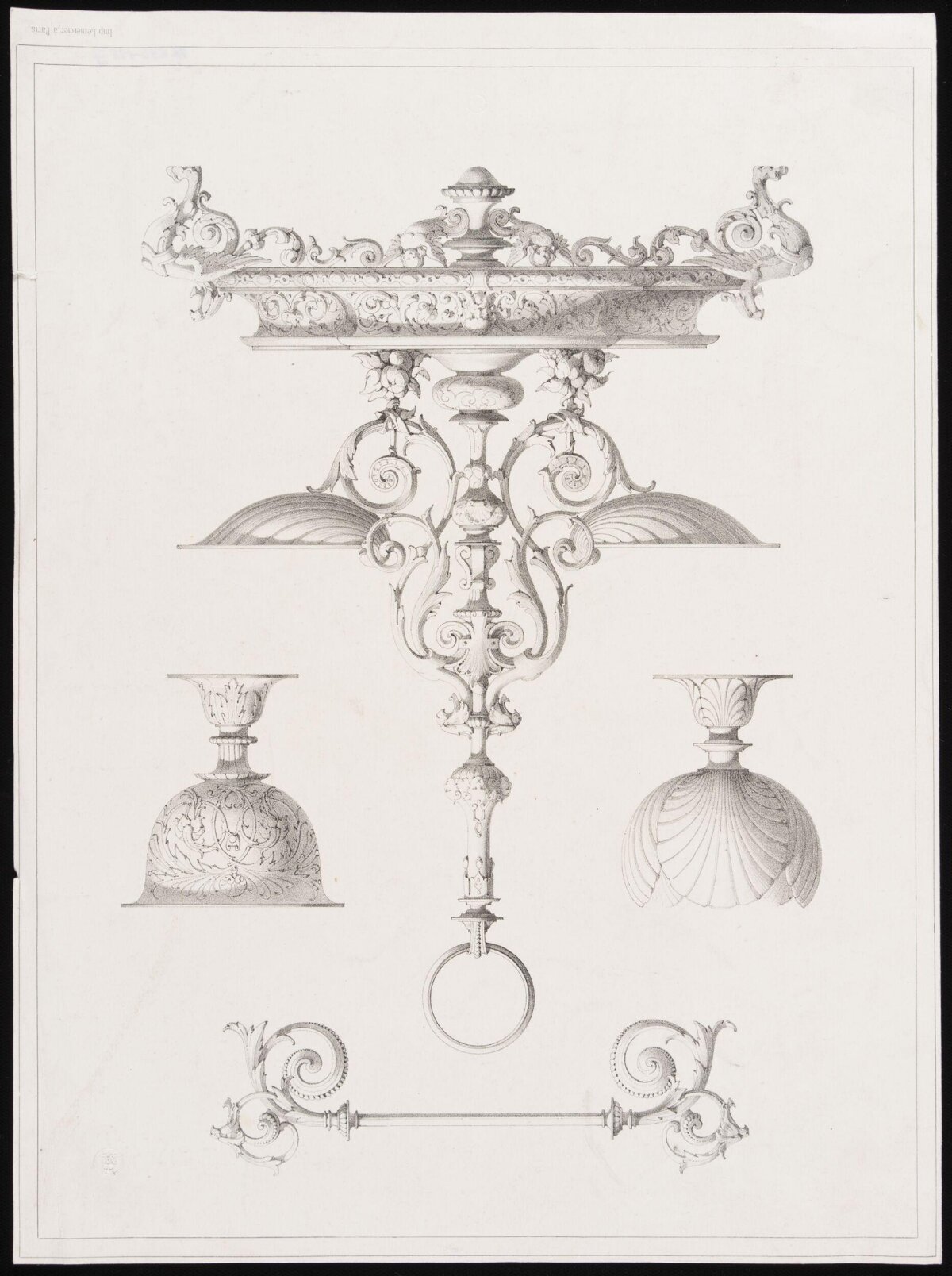 Ornate Decorative Fixture Design Engraving